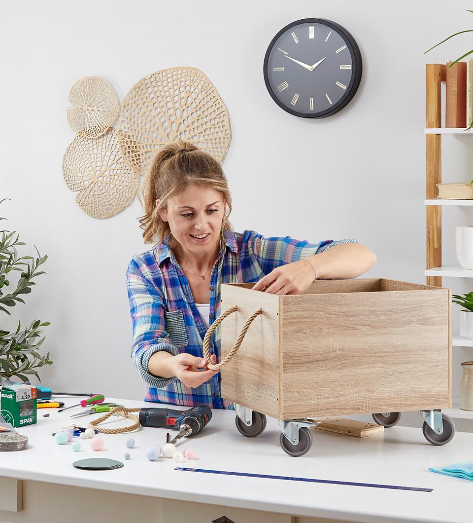 DIY postup výroby dětského boxu na hračky s kolečky 3