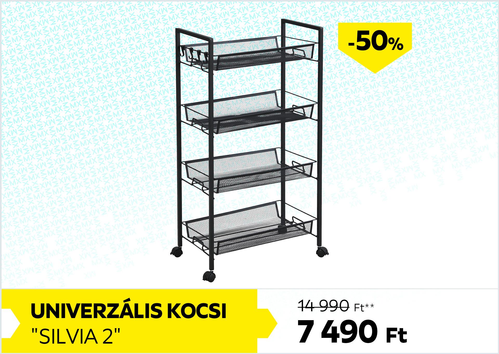 Univerzális kocsi Silvia 2 14990Forint helyett 7490Forint kedvezmény mértéke 50%