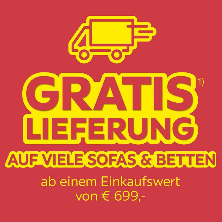 Gratis Lieferung auf viele Sofas & Betten ab einem Einkaufswert von € 699,-