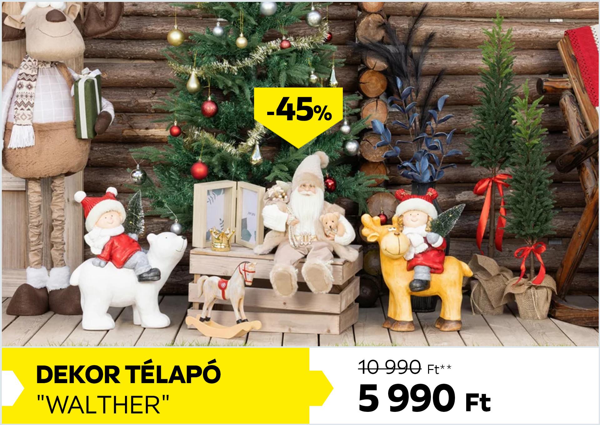 Dekor télapó WALTHER 10990Forint helyett 5990Forint kedvezmény mértéke 45%