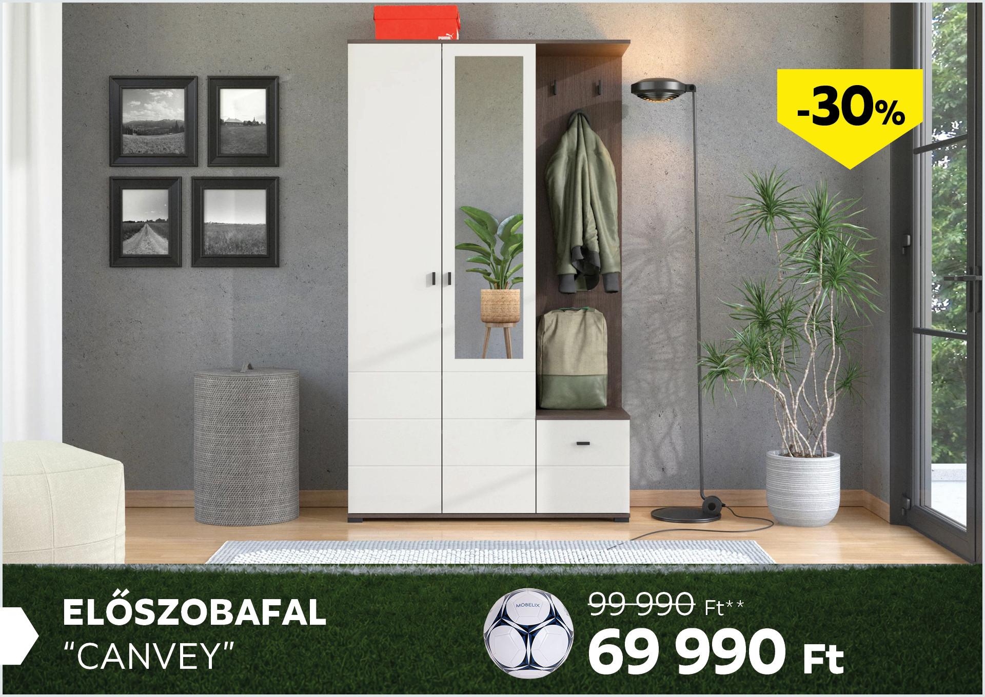 ELŐSZOBAFAL CANVEY 99990Forint helyett 69990Forint kedvezmény mértéke 30%