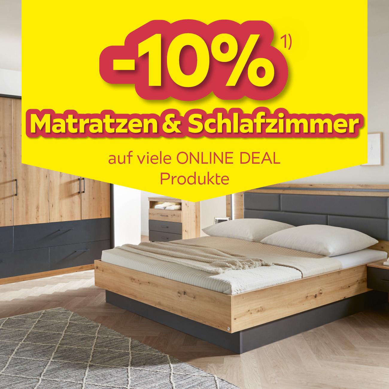 -10% Matratzen & Schlafzimmer auf viele Online DEAL Produkte