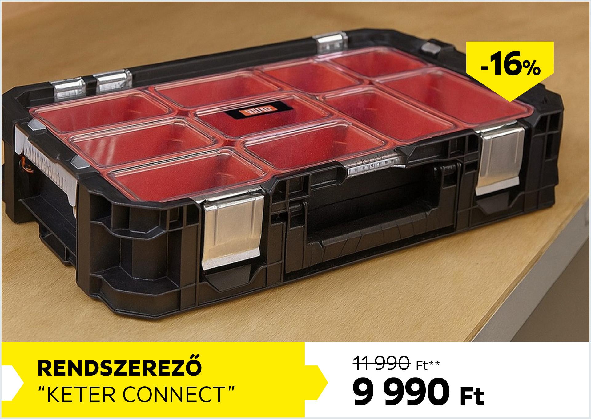 Rendszerező KETER CONNECT 11990Forint helyett 9990Forint kedvezmény mértéke 16%