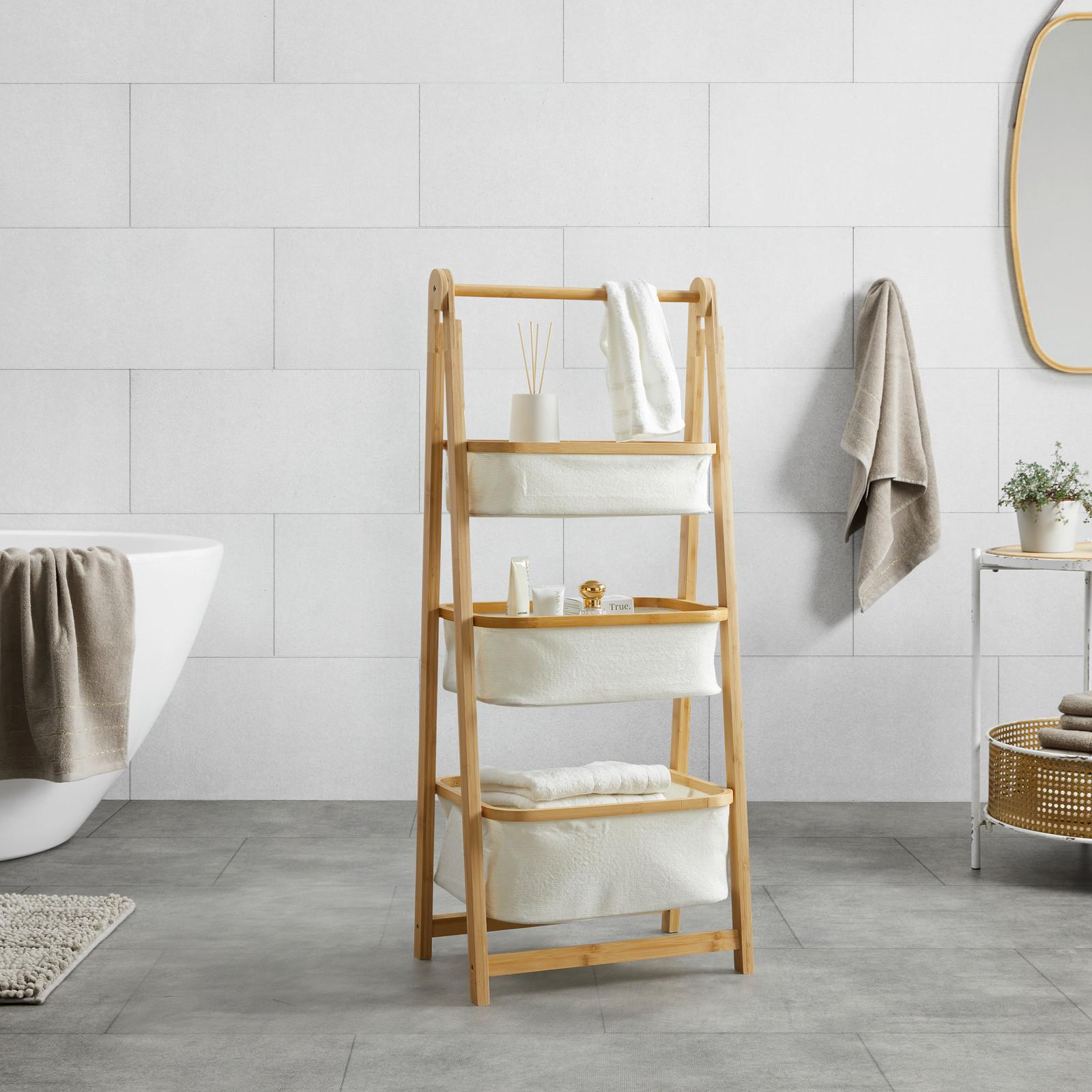 stylový regál do koupelny v boho stylu
