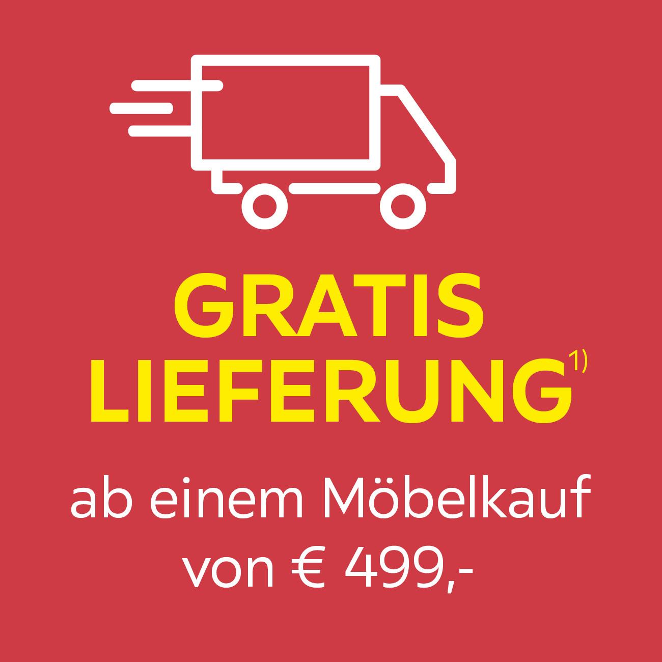 Gratis Lieferung ab einem Möbelkauf von € 499,-
