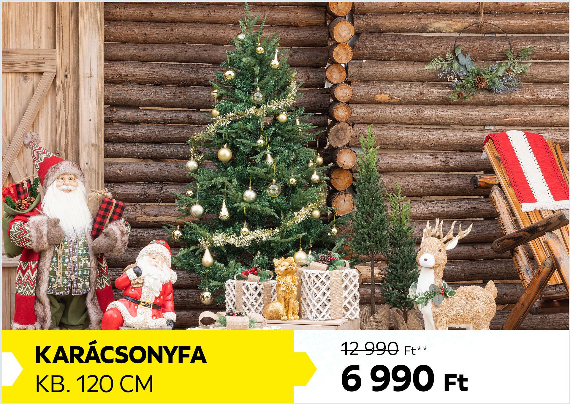 Karácsonyfa kb. 120 cm magasságú, 12990 Forint helyett 6990 Forint