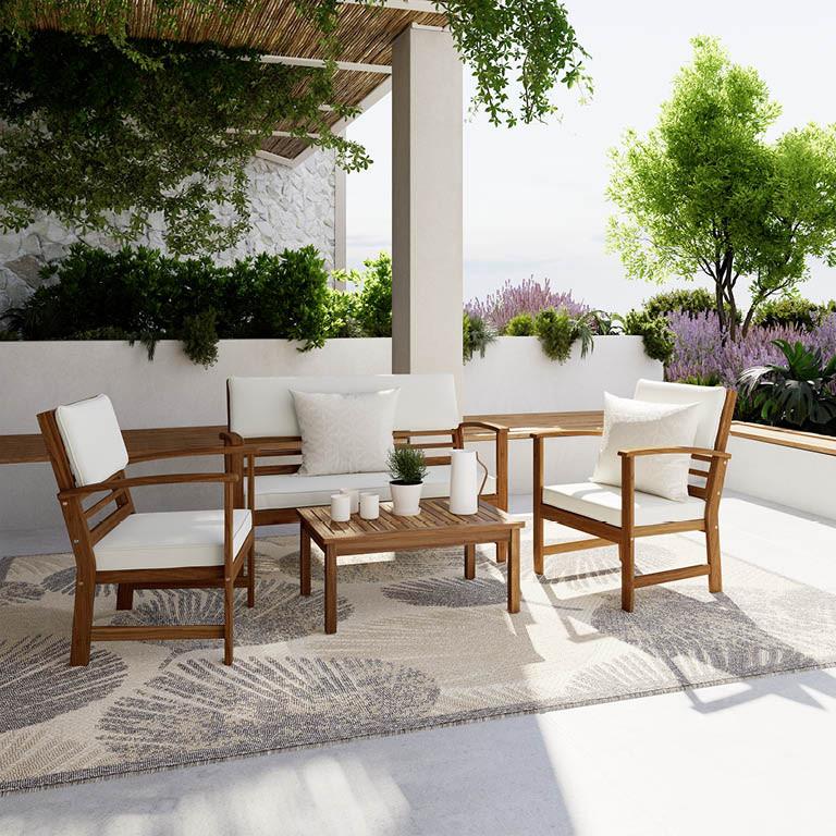 drevený záhradný nábytok