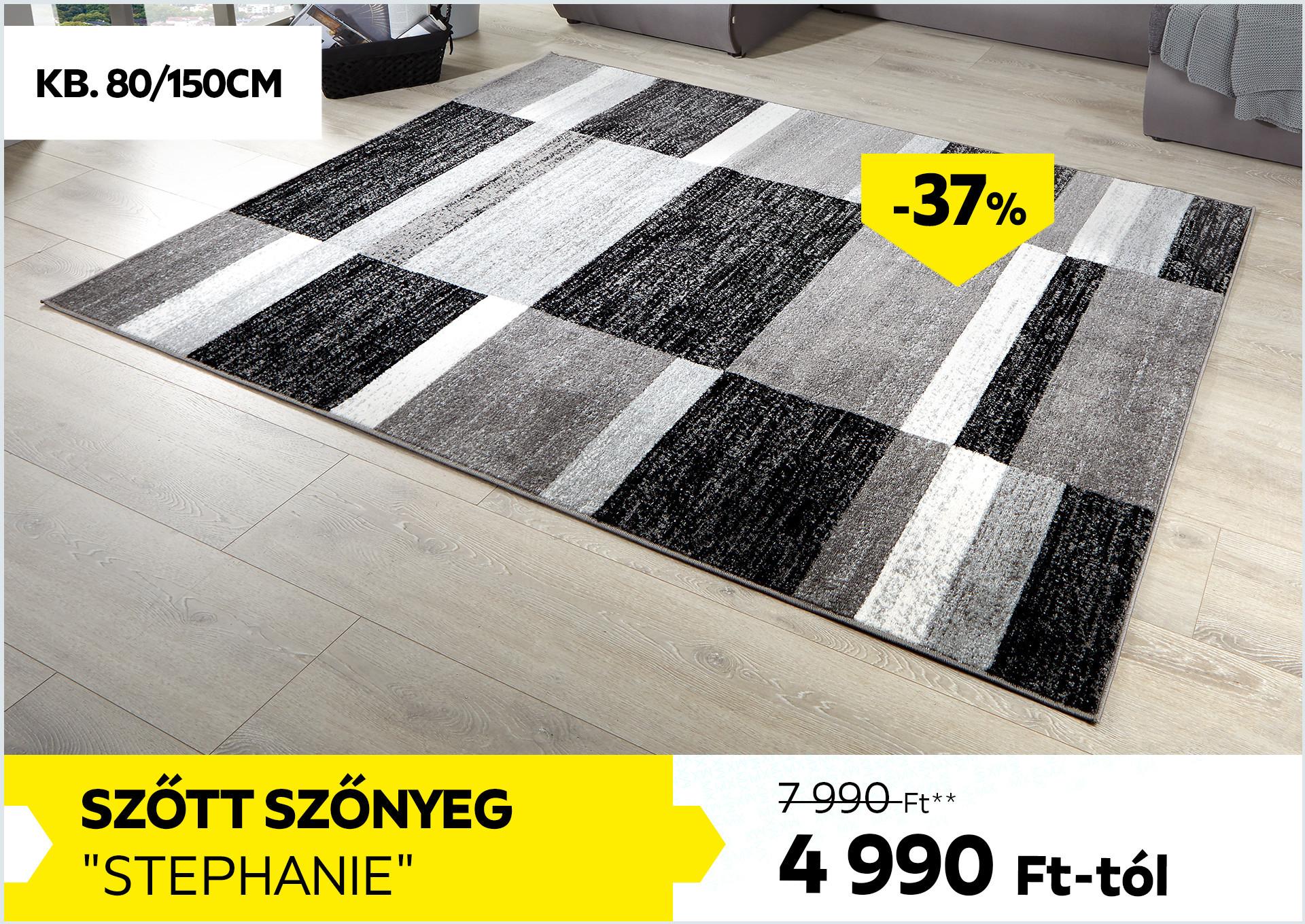 Szőtt szőnyeg kb. 80/150cm STEPHANIE 7990Forint helyett 4990Forint kedvezmény mértéke 37%