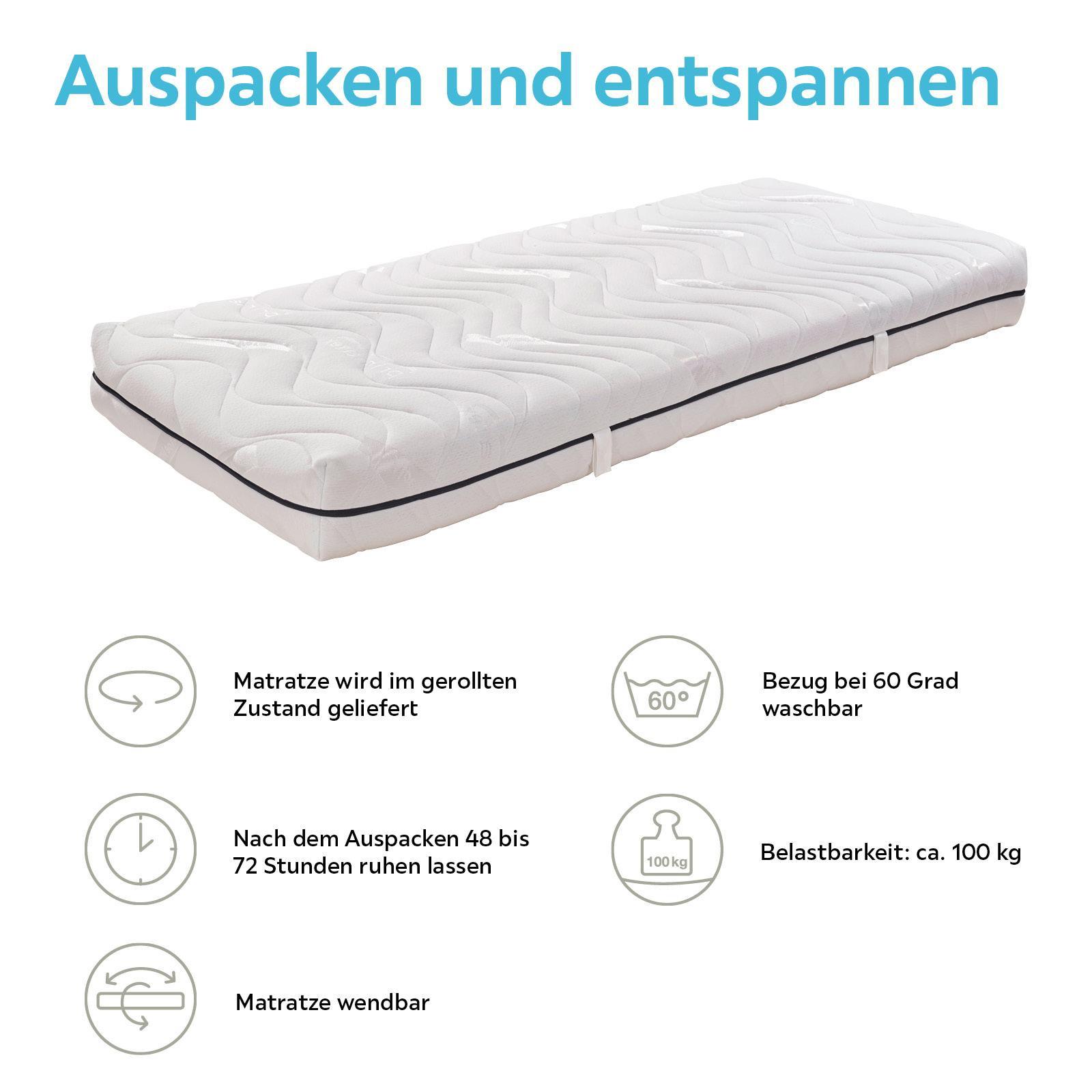 Auspacken & entspannen: nach dem Auspacken ruhen lassen, bei 60 Grad waschbar, Belastbarkeit: 100 kg, wendbar
