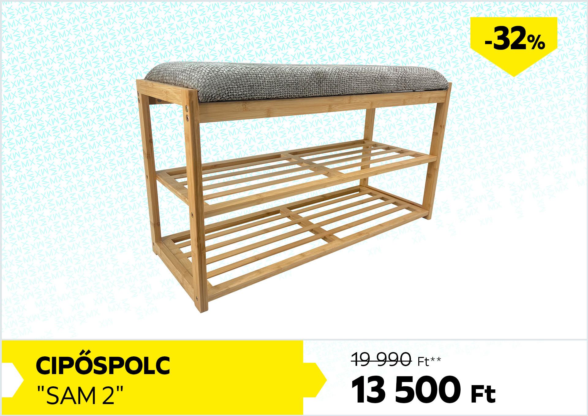 Cipőspolc Sam 2 19990Forint helyett 13500Forint kedvezmény mértéke 32%