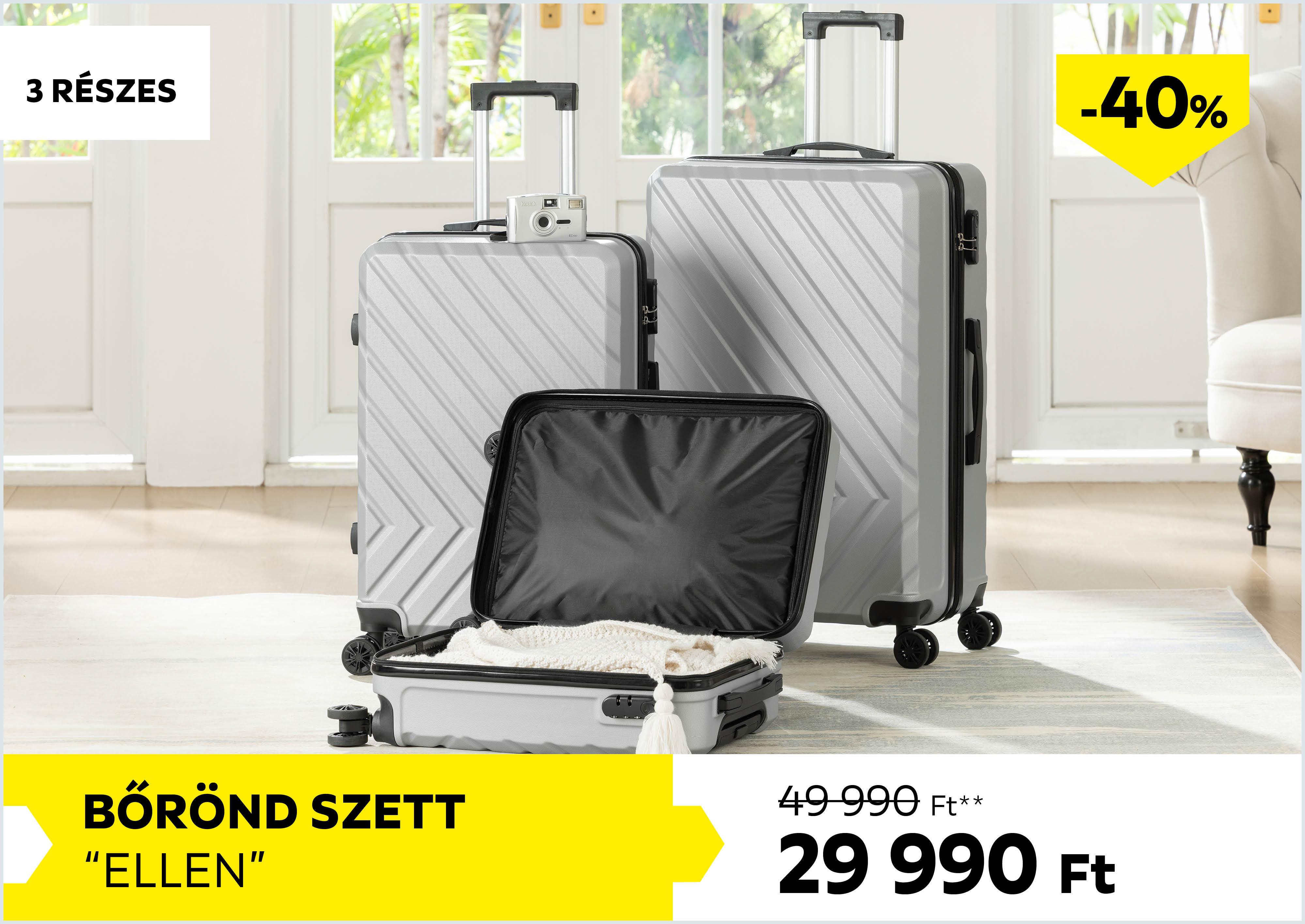 Bőrönd szett ELLEN 49990Forint helyett 29990Forint kedvezmény mértéke 40%
