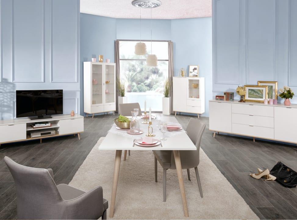 Wohnzimmer in Pastelltönen