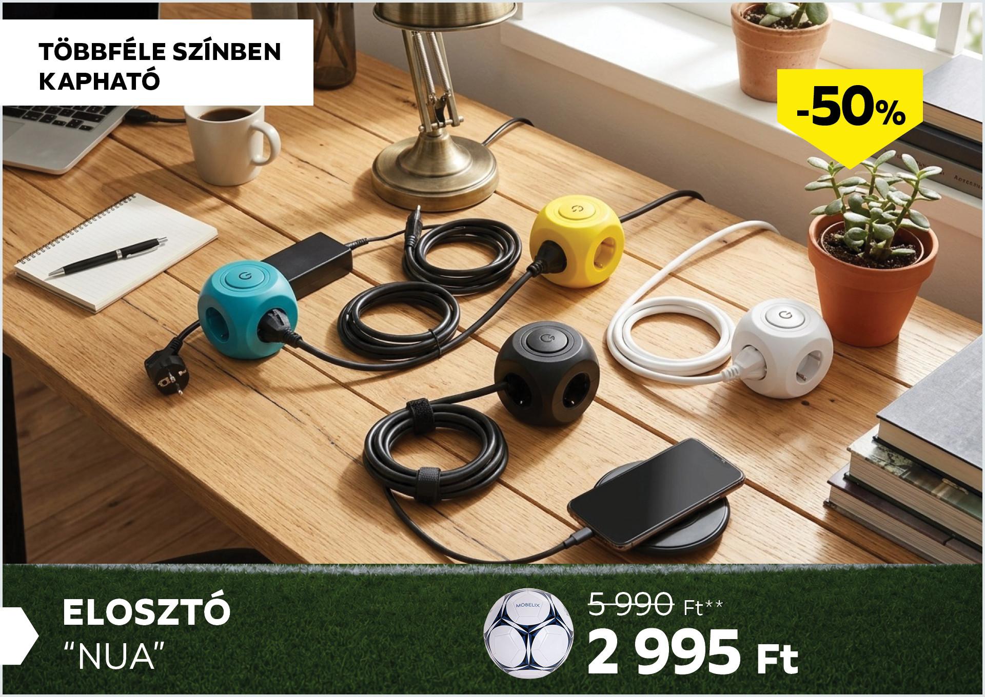 Elosztó NUA 5990Forint helyett 2995Forint kedvezmény mértéke 50%