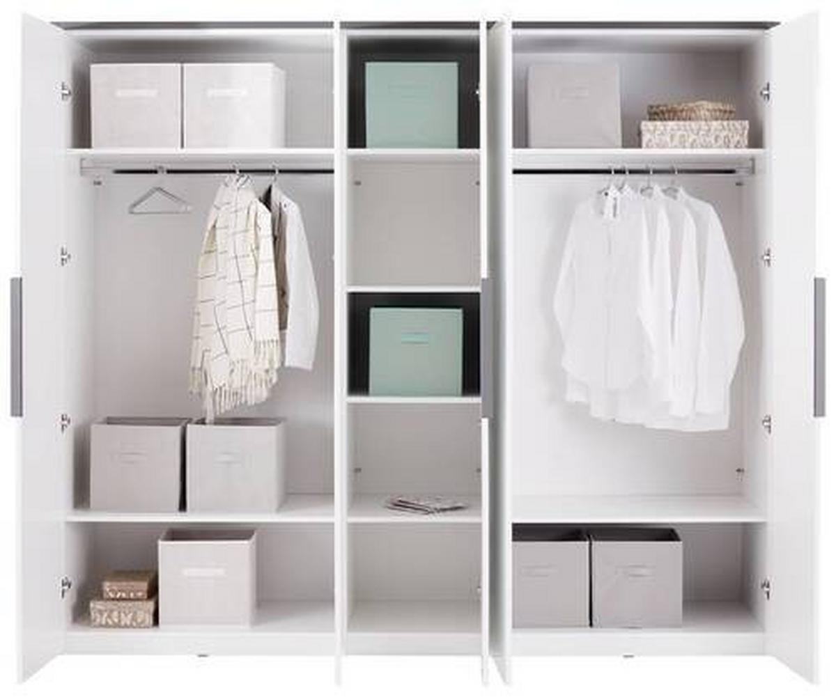 Drehtürenschrank 250 Cm Lucca Weiß - Weiß, MODERN, Holzwerkstoff (250/221/60cm)