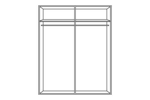 Tolóajtós Szekrény Puls 170/195,5 Cm *TOP ÁR* - tölgyfa/fehér, Konventionell, faalapú anyag (170/195/59cm) - Best Price