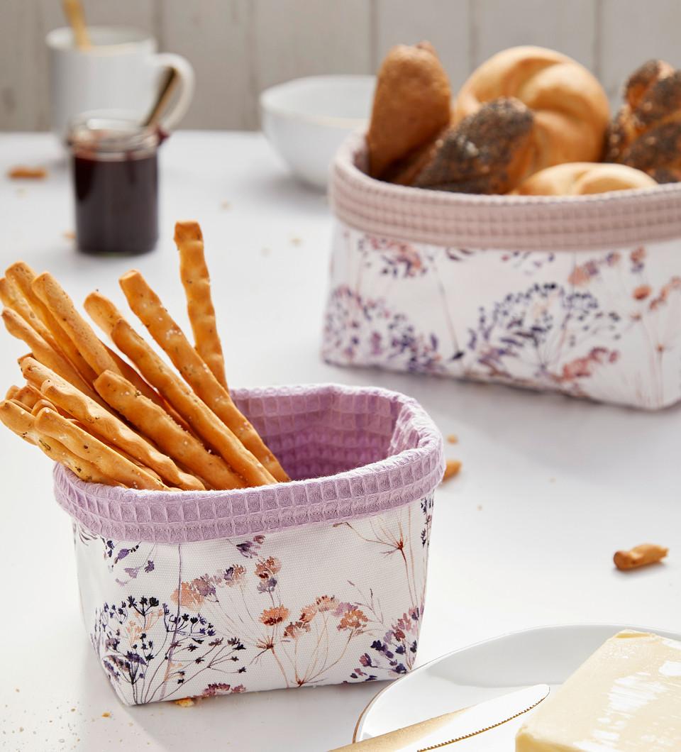 DIY látkové košíky na pečivo či rôzne drobnosti