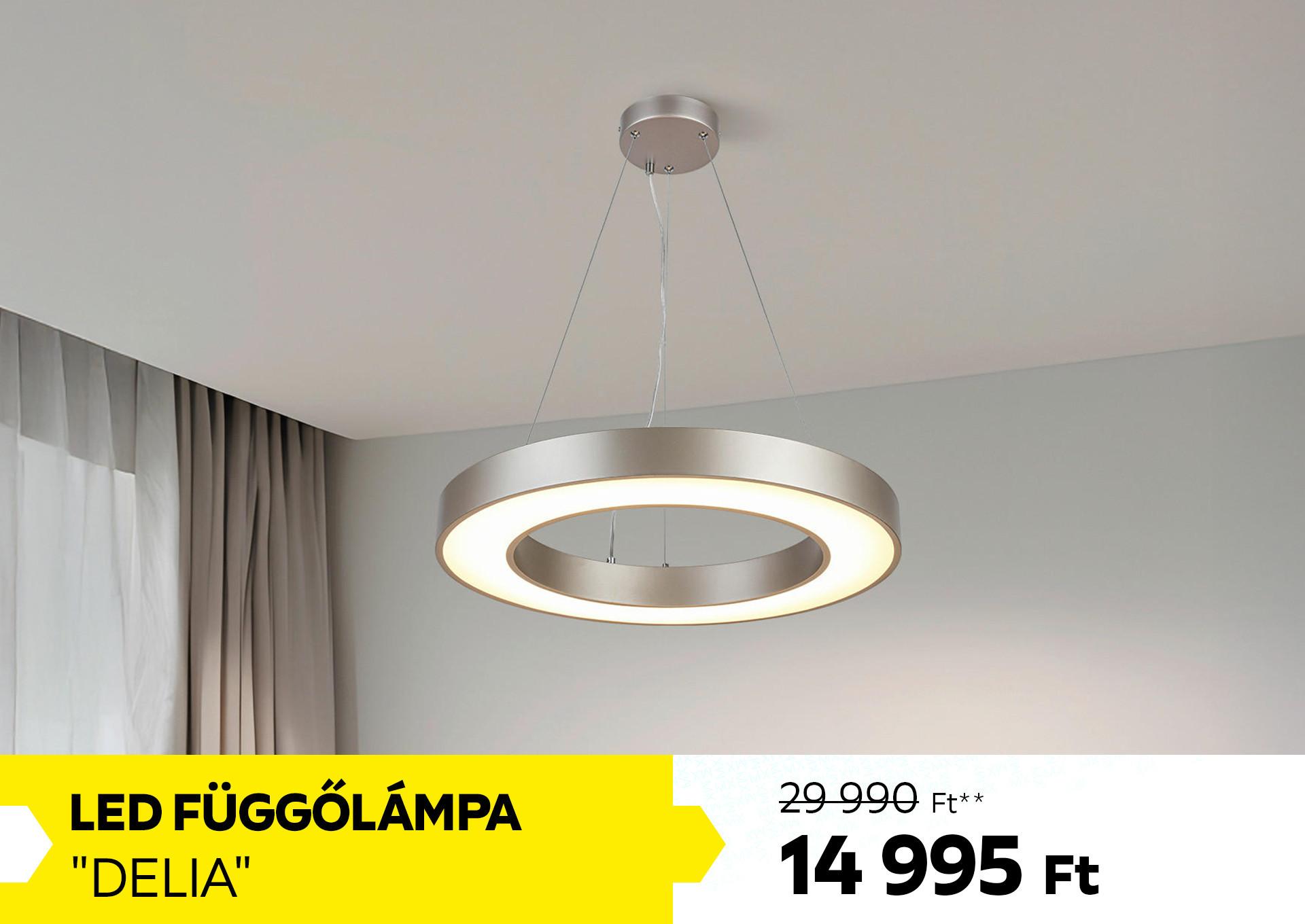 LED függőlámpa DELIA 29990Forint helyett 14995Forint