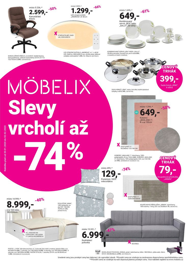 Slevy vrcholí až -74%