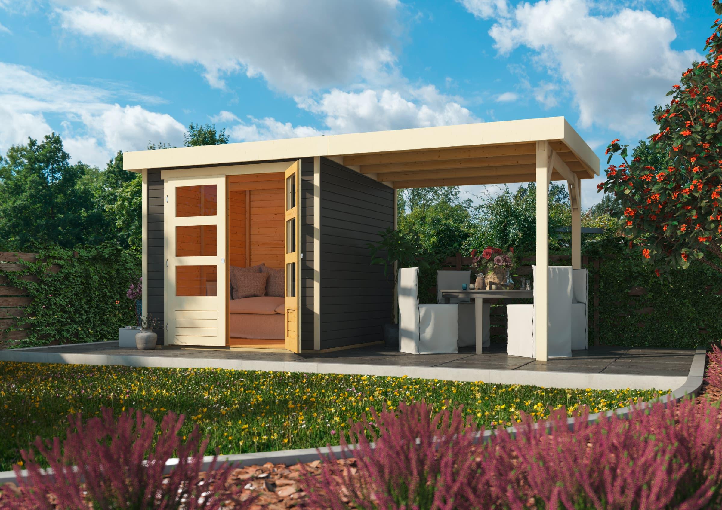 Gartenhaus mit In- und Outdoorbereich