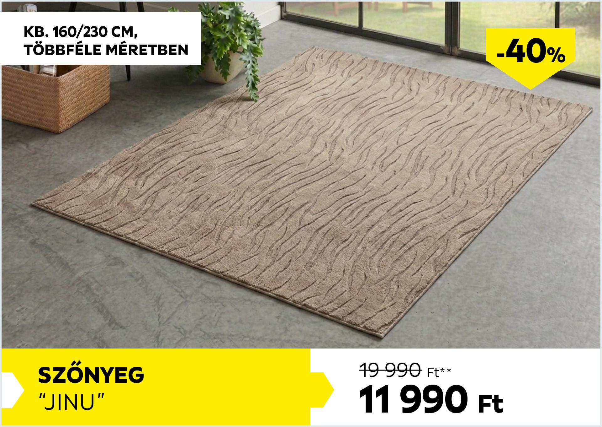 Szőnyeg kb. 160/230cm JINU 19990Forint helyett 11990Forint kedvezmény mértéke 40%