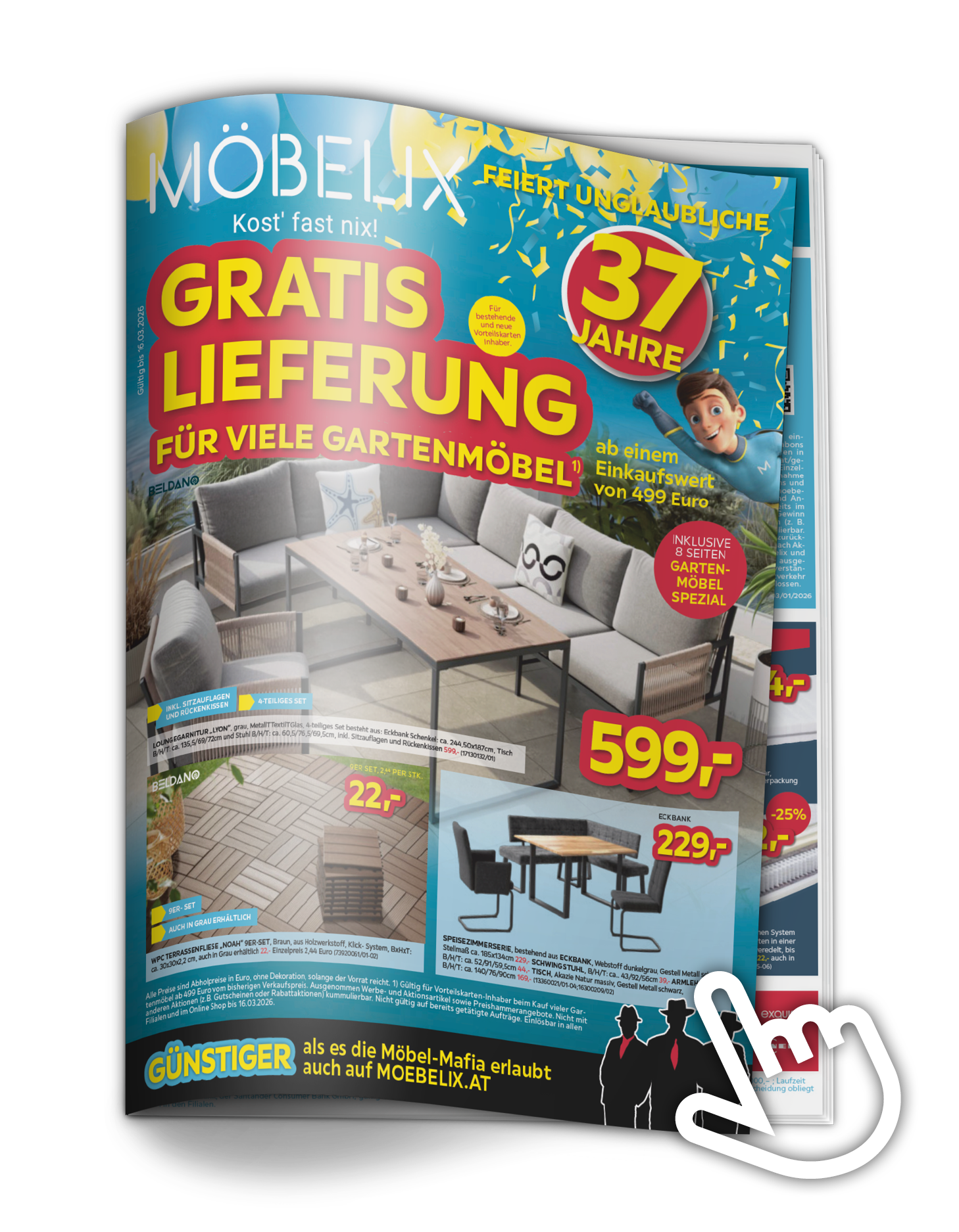 Gratis Lieferung auf viele Gartenmöbel - 37 Jahre Jubilaeum - Prospekt