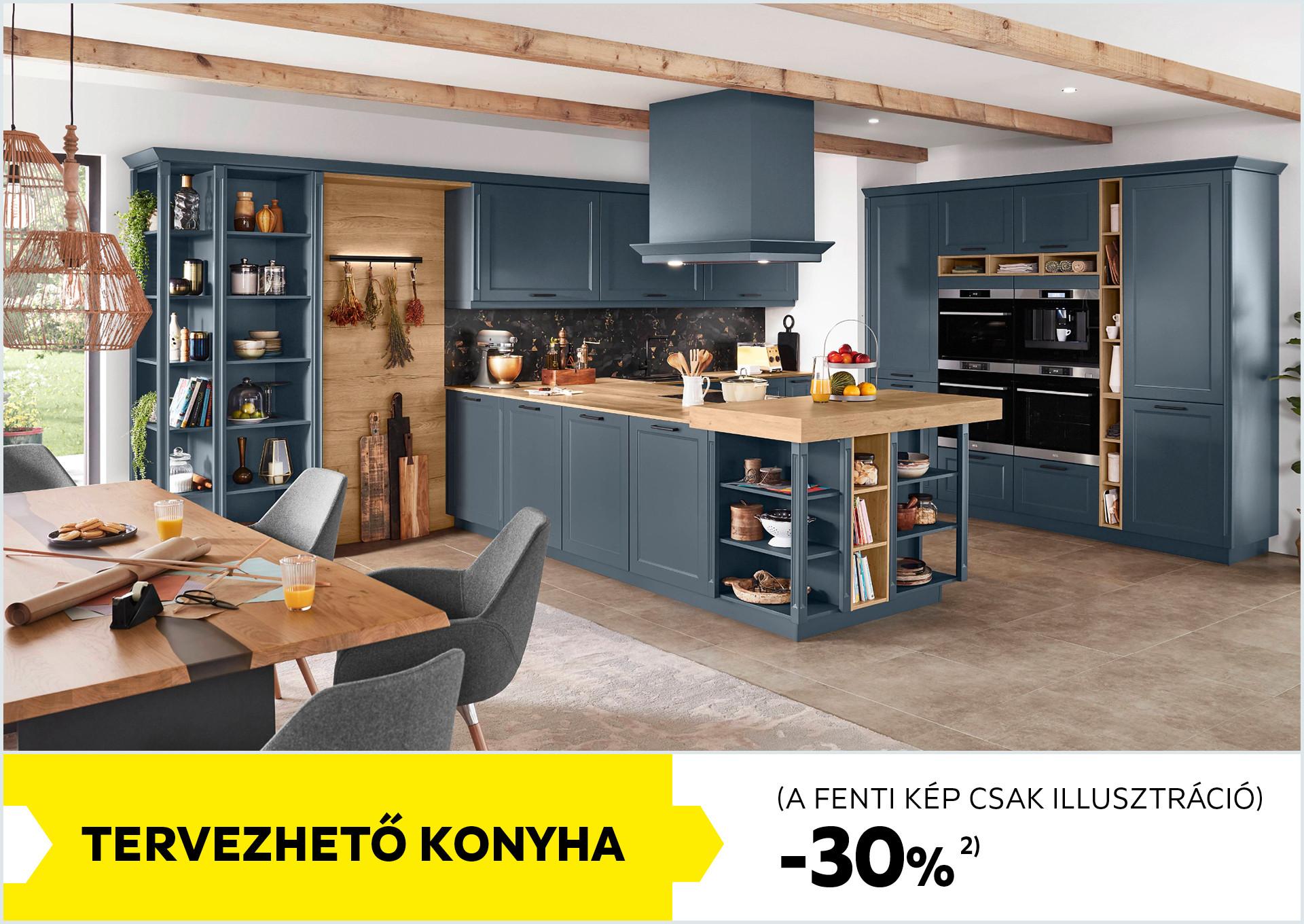Tervezhető konyha ajánlat, kedvezmény: -30% 2)