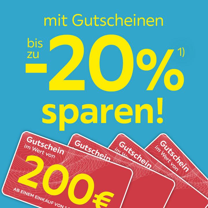 mit Gutscheinen bis zu -20% sparen!
