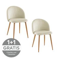 STUHL EMILIO - Eichefarben/Beige, LIFESTYLE, Holz/Textil (51/78/52cm) - Livetastic