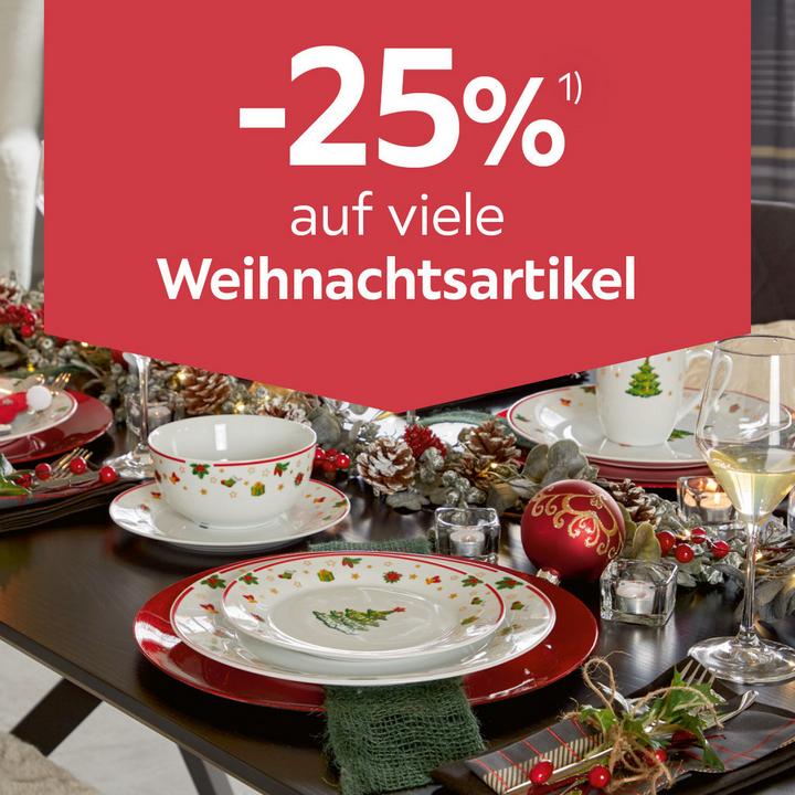 -25% auf viele Weihnachtsartikel