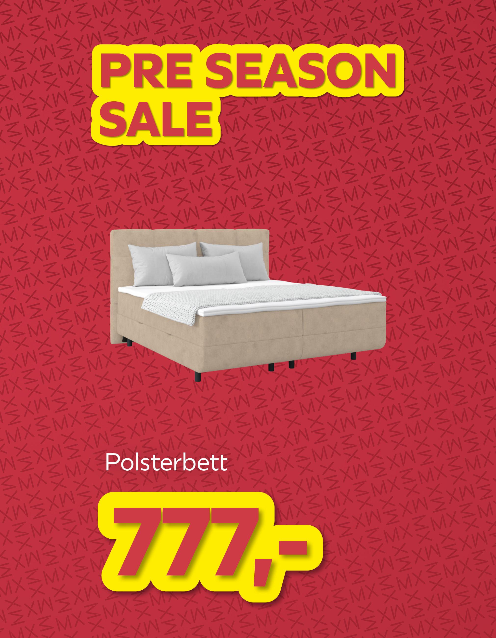 Pre Season Sale Polsterbett € 777,-