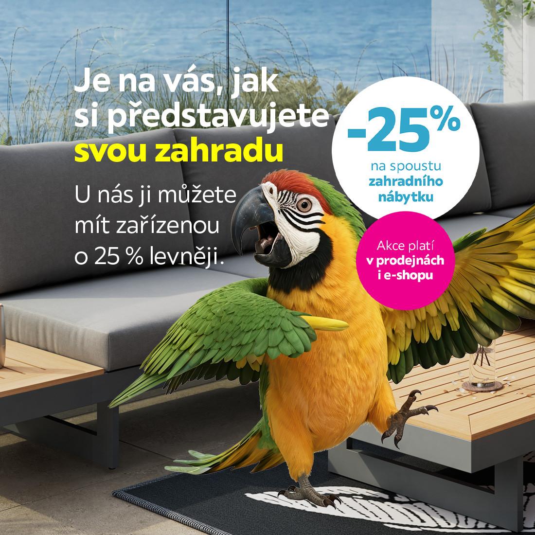 Sleva 25 % na zahradní nábytek