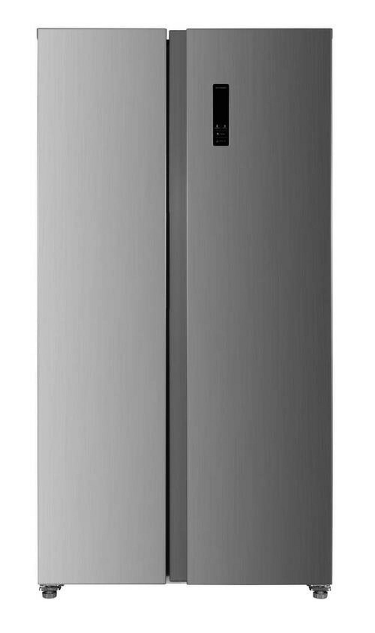 Side-by-side Kühlschrank Sbs-Kk 624 2 Türen Silber - Edelstahlfarben, Basics, Kunststoff (90/177/59cm) - Silva Schneider