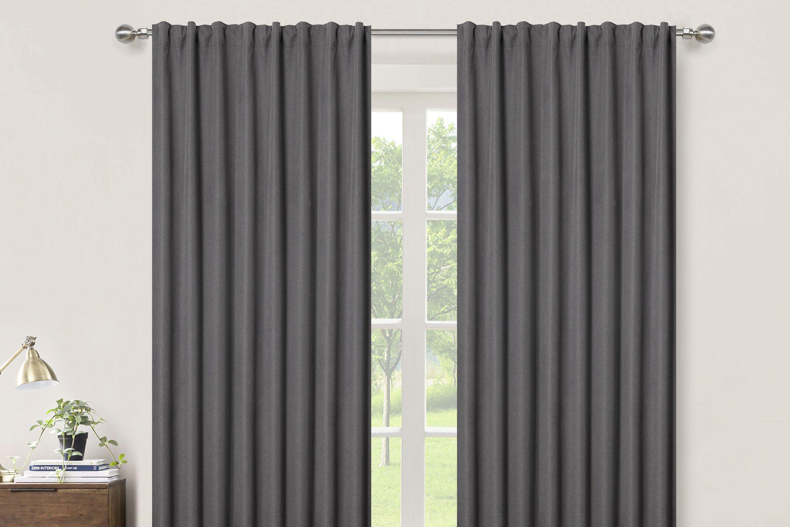 Verdunkelungsvorhang in Anthrazit aus 100% Polyester