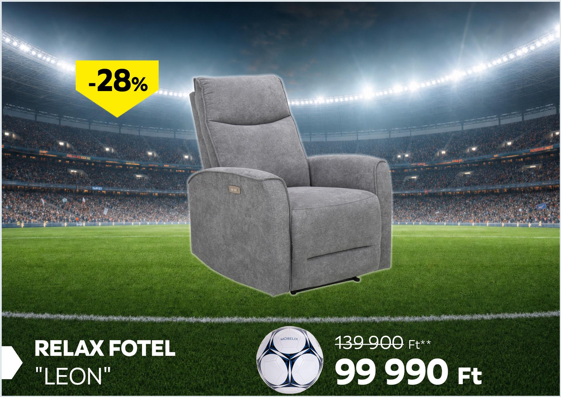 Relax fotel LEON 139900 Forint helyett 99990 Forint, kedvezmény mértéke: 28%