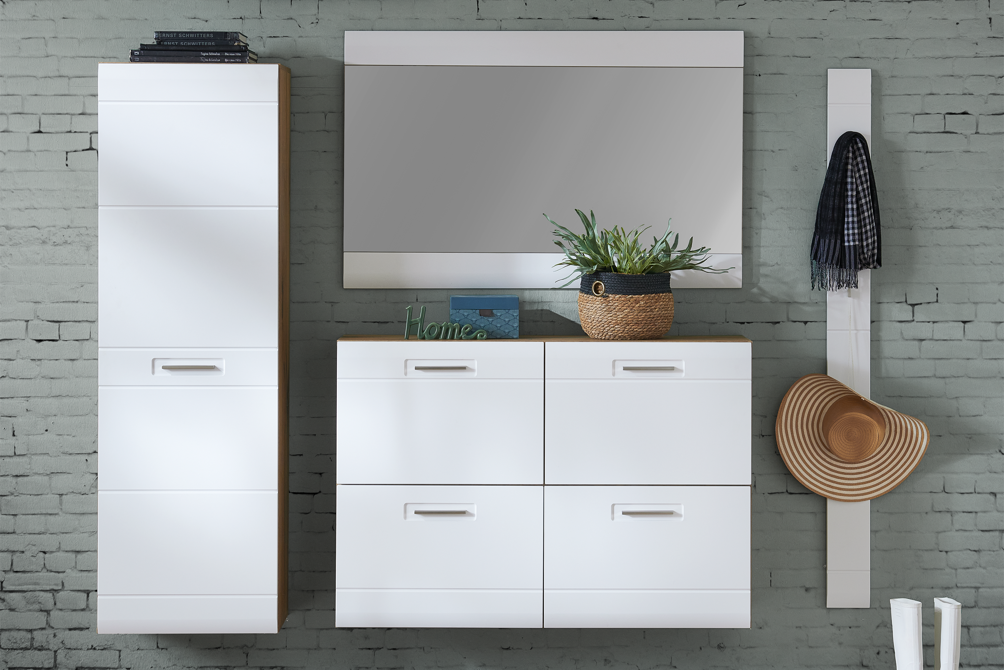 Garderobe Auris Weiß Matt