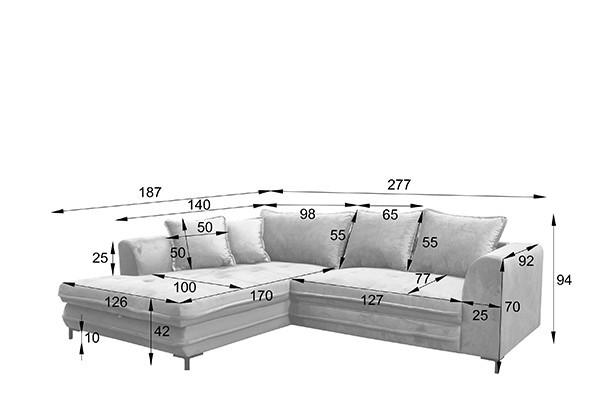 Eckschlafsofa Bello Beere