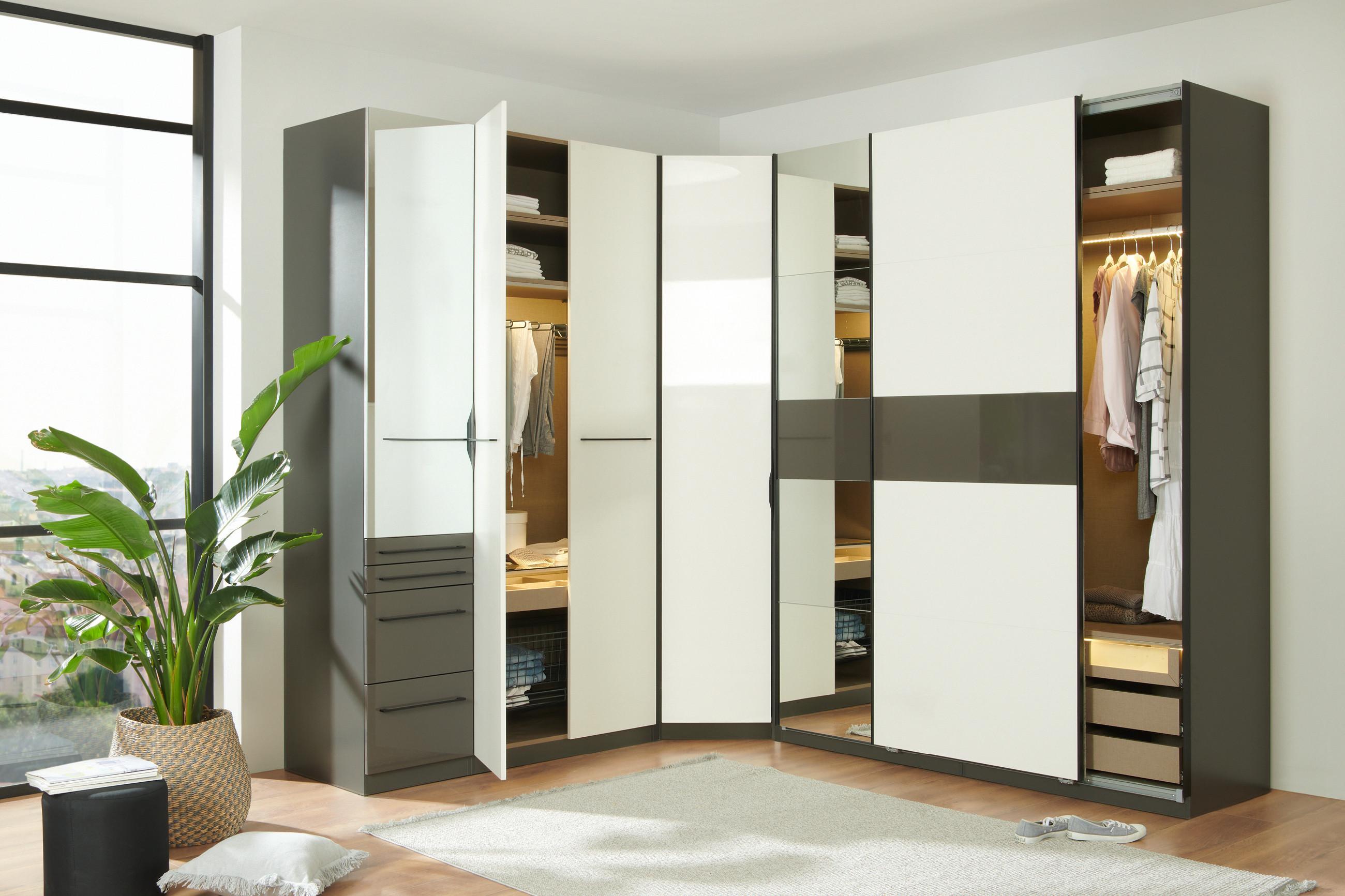 UNIT-Drehtürenschrank in Anthrazit