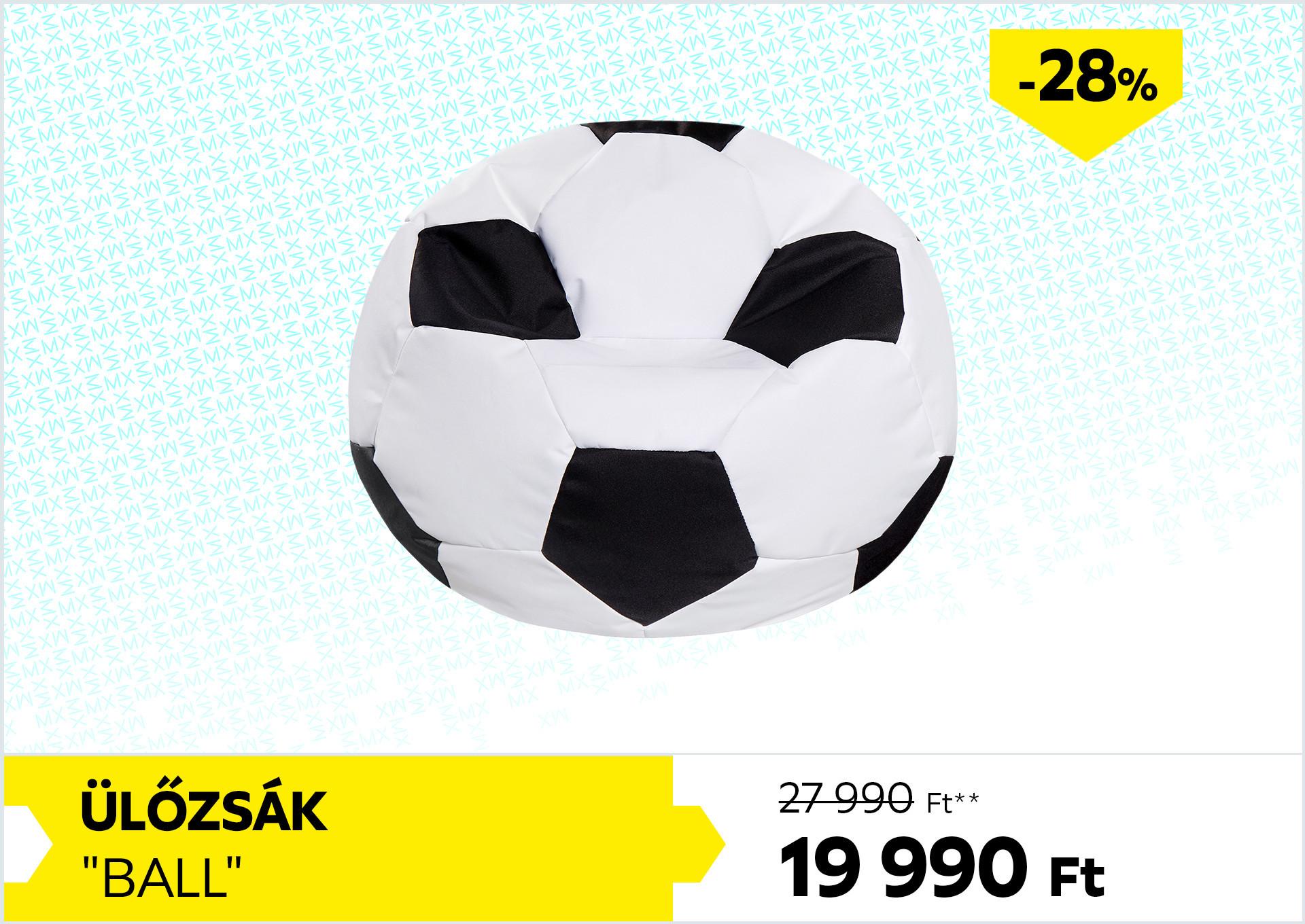Ülőzsák Ball 27990Forint helyett 19990Forint kedvezmény mértéke 28%