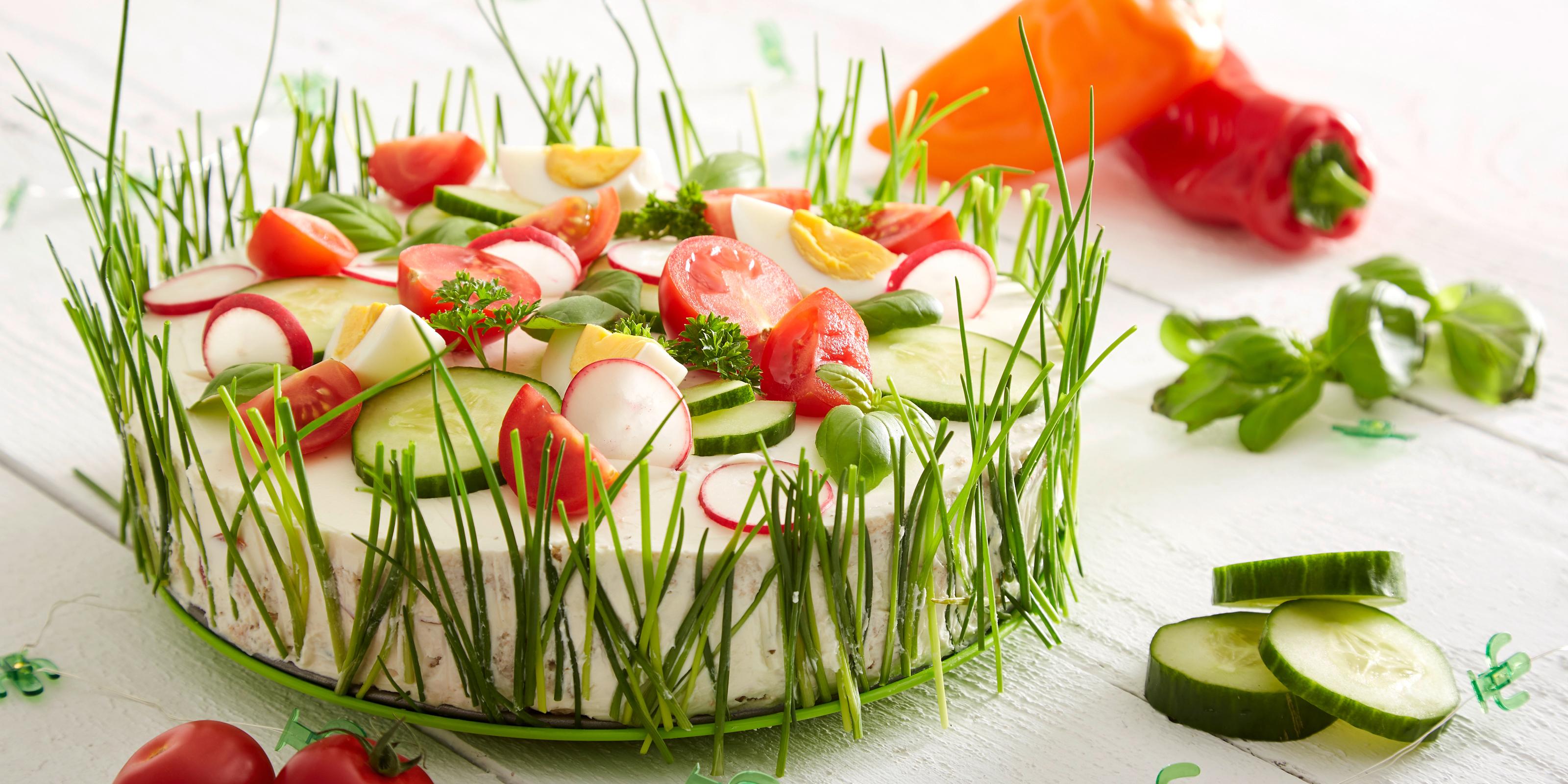 recept, pikantná sendvičová torta