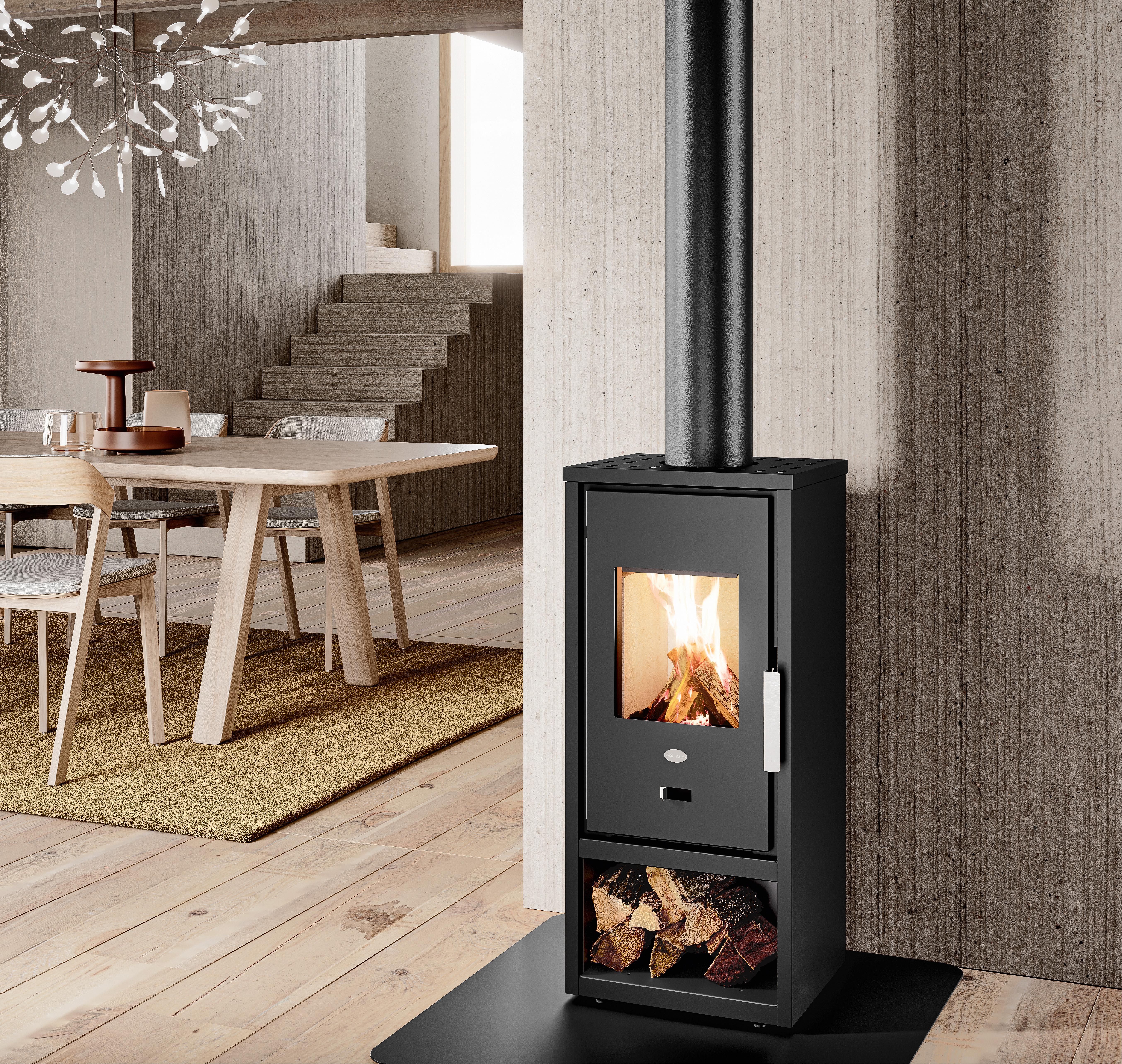 Kamin im Hintegrund mit dem Slogan "Möbelix heizt ein!"