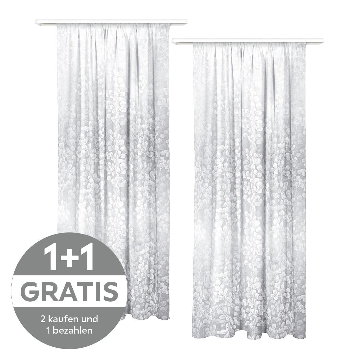FERTIGVORHANG ANITA - Weiß, MODERN, Textil (135/245cm) - Luca Bessoni