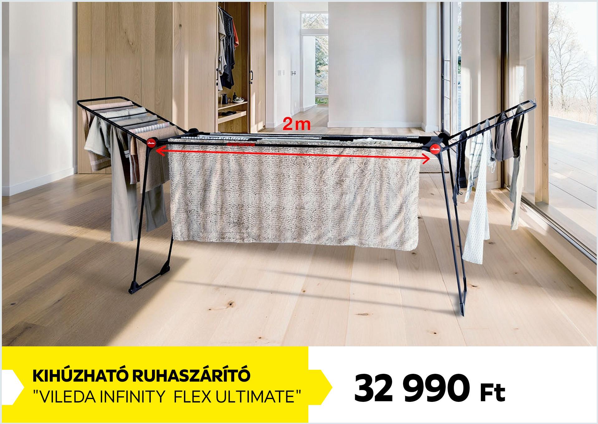 Kihúzható ruhaszárító VILEDA INFINITY FLEX ULTIMATE 32990Forint