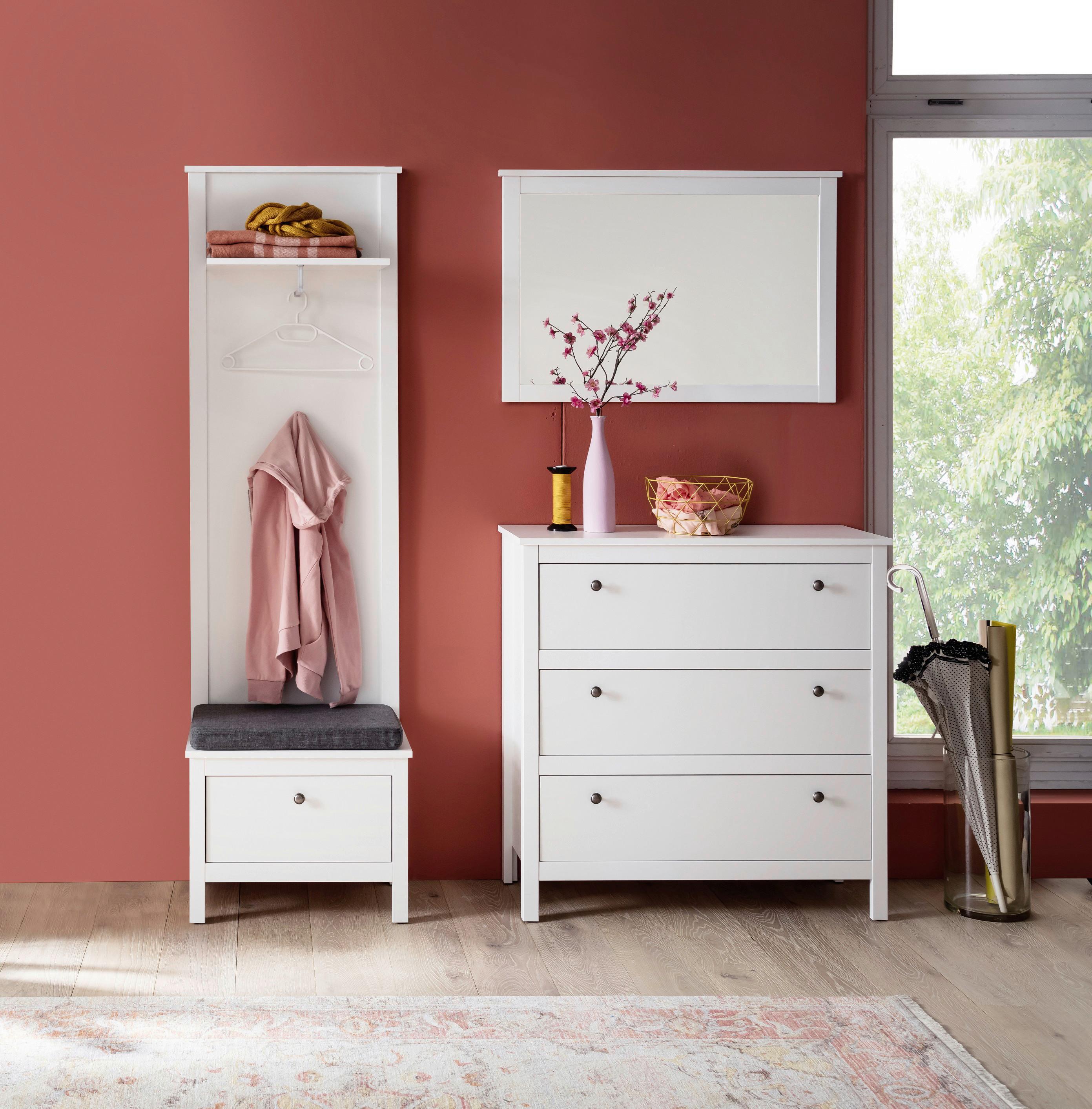 Garderoben-Set 3-teilig mit pinken Details