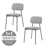 VIERFUSSSTUHL SÖREN GIGA-S - Graublau/Schwarz, KONVENTIONELL, Textil/Metall (44/78/49cm)