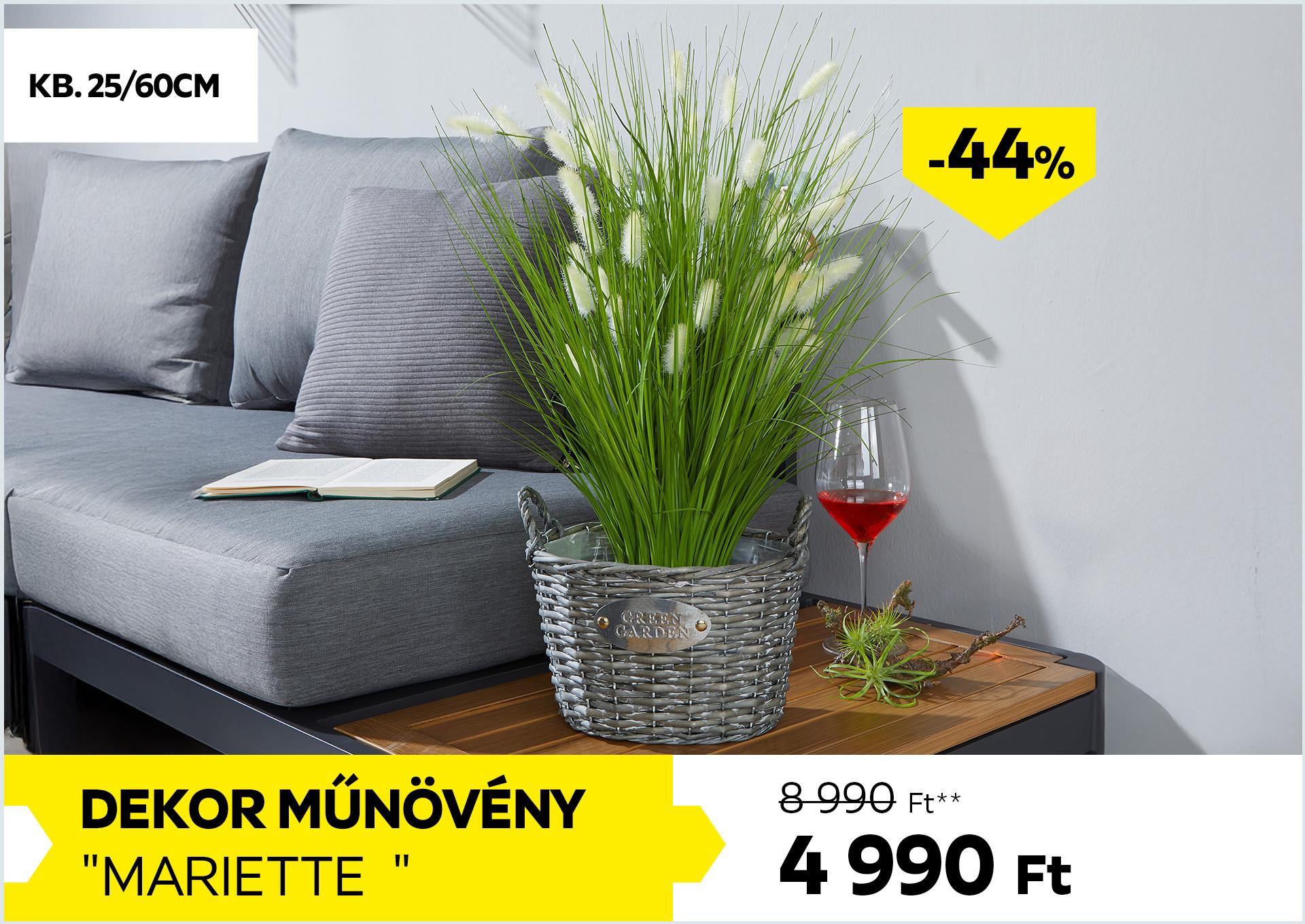 Dekor műnövény kb. 25/60cm MARIETTE 8990Forint helyett 4990Forint kedvezmény mértéke 44%