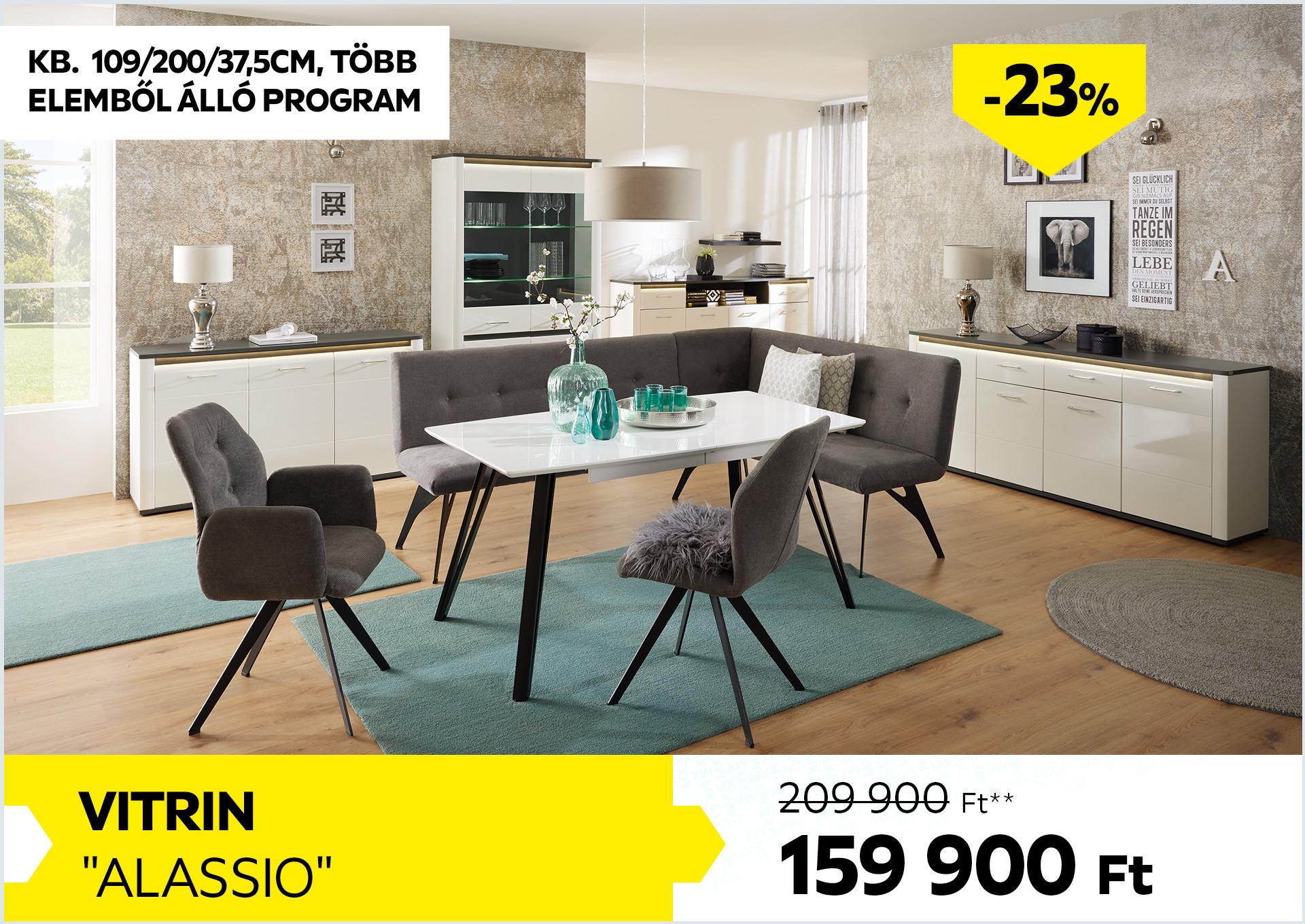 VITRIN ALASSIO 209900Forint helyett 159900Forint kedvezmény mértéke 23%