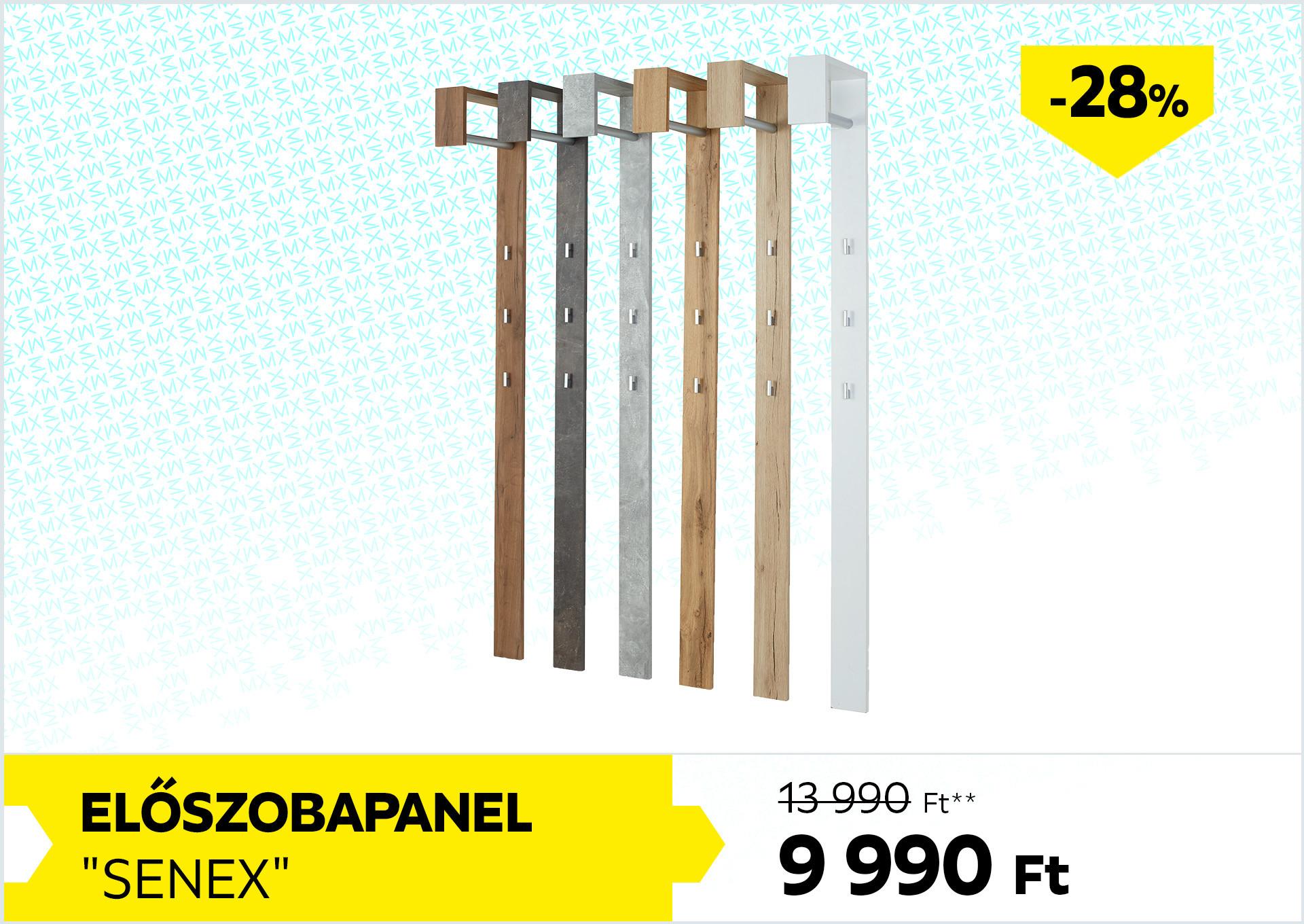 Előszobapanel Senex 13990Forint helyett 9990Forint kedvezmény mértéke 28%