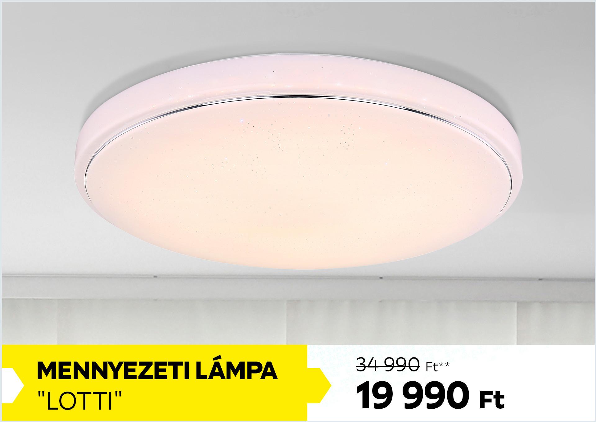 LED MENNYEZETI LÁMPA LOTTI 34990Ft helyett 19990Ft