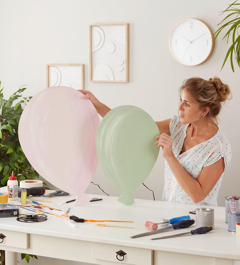 DIY dekorativní osvětlení ve tvaru balonů do dětského pokoje