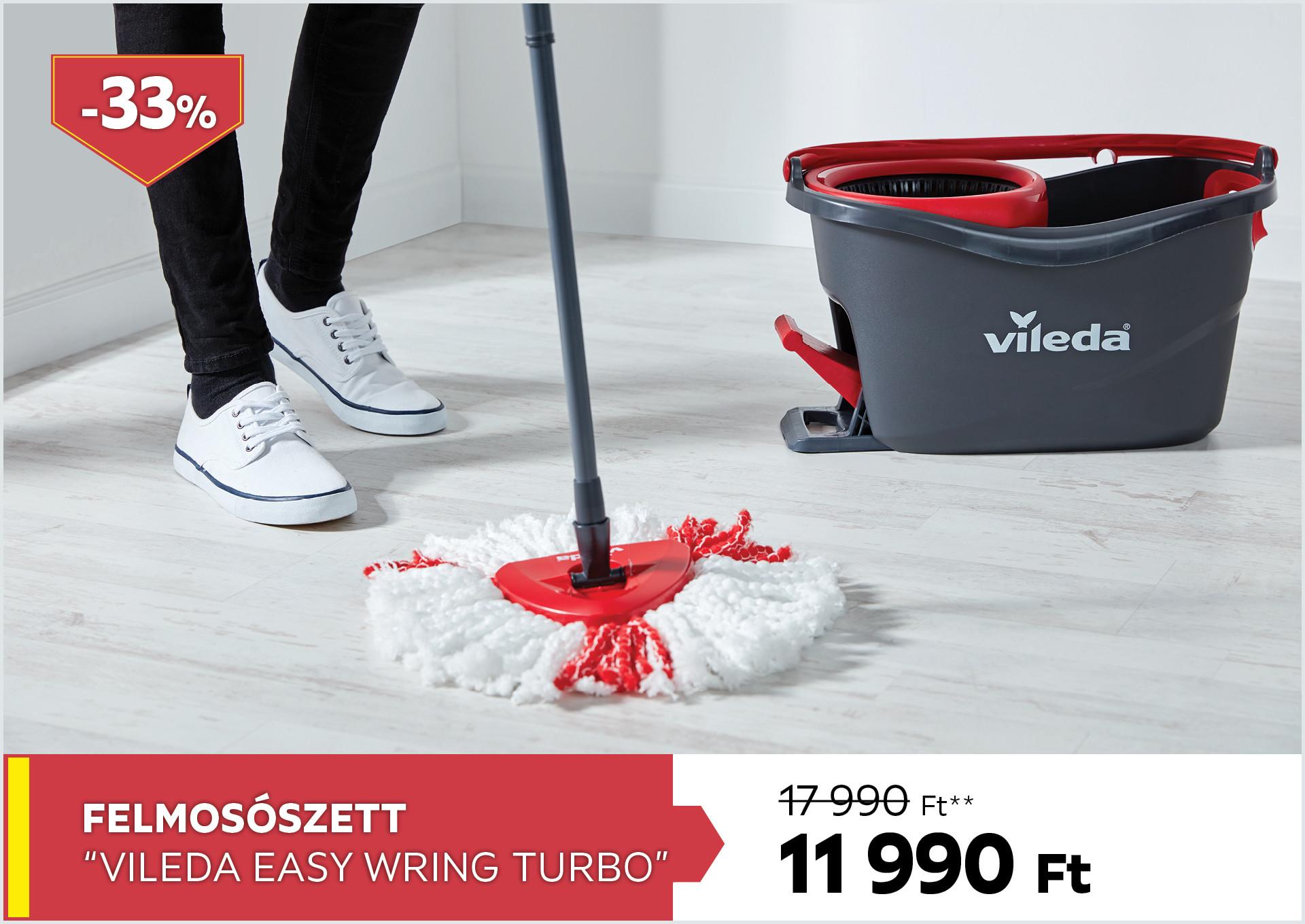 Felmosószett VILEDA EASY WRING TURBO 17990Forint helyett 11990Forint kedvezmény mértéke 33%